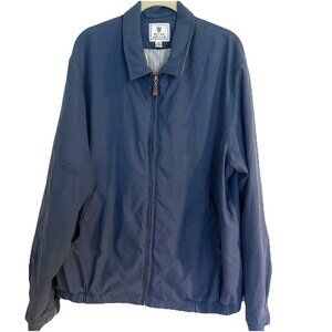 Peter Millar Men's Lightweight Full Zip Bomber Golf Wind Jacket Size XL Blue
